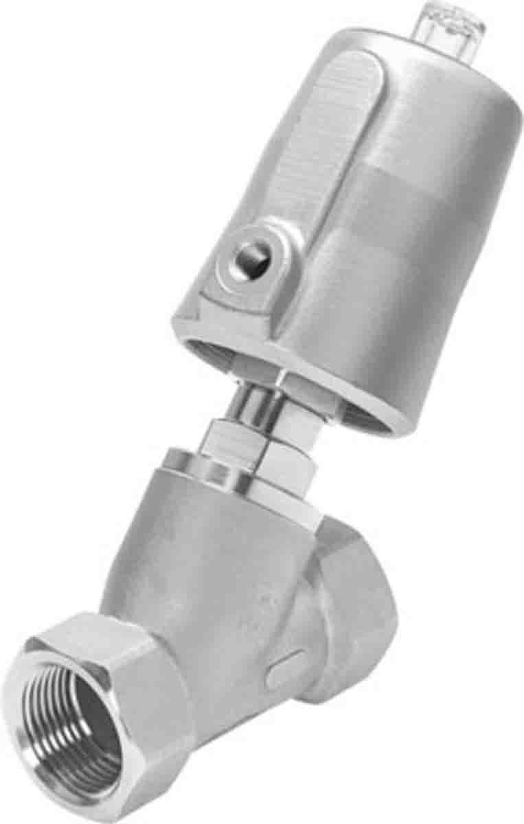 Festo Angle Seat type Pneumatic Actuated Valve, G 1/8in to G 1-1/2in, 10 bar