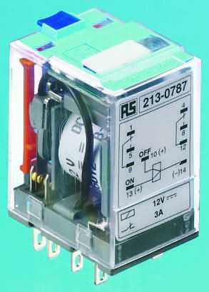 Releco Plug In Latching Power Relay, 115V ac Coil, 5A Switching Current, DPDT