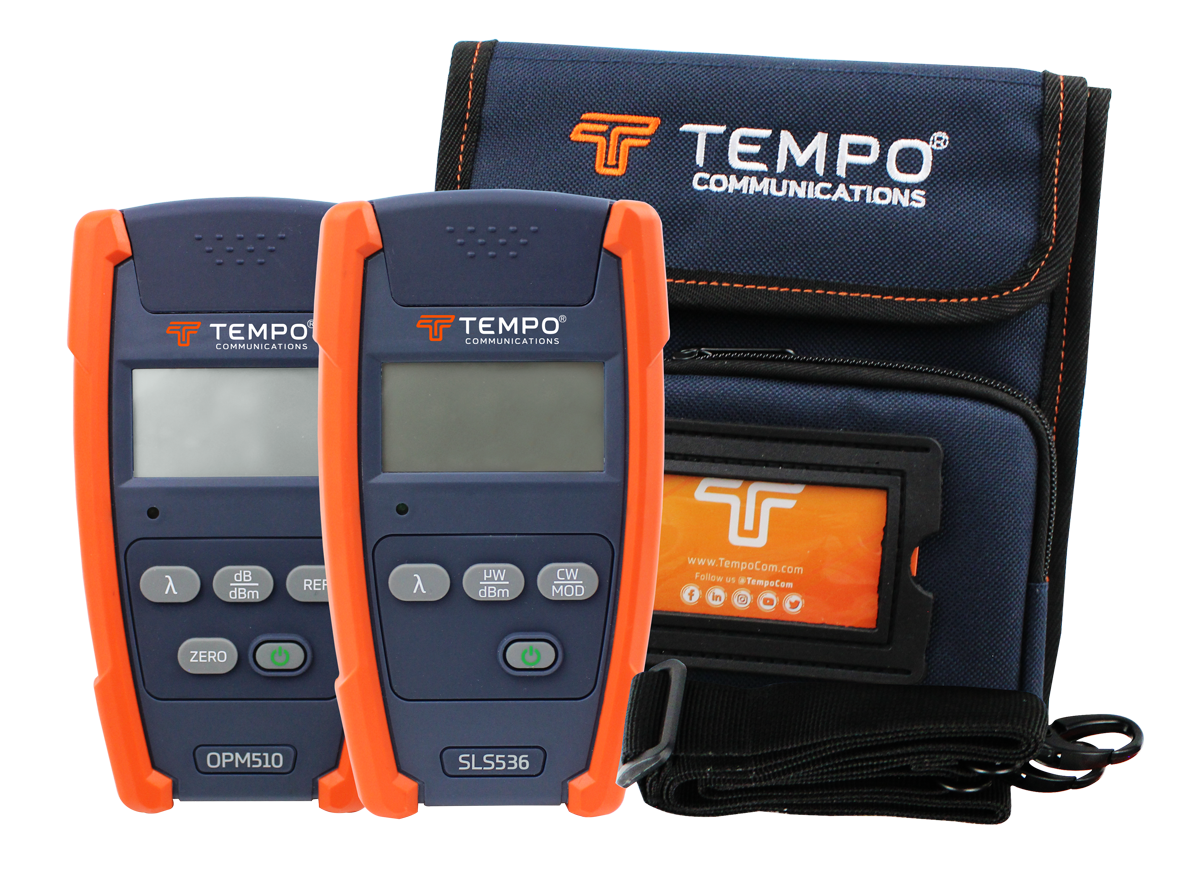 Tempo OPM510, SLS536 Single Mode Fibre Optic Test Kit