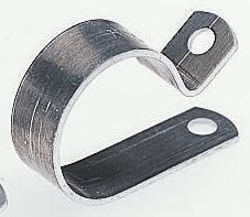 Zacisk typu P Ø zew. 11.1mm materiał: Aluminium szerokość 12.7mm, kolor: Naturalny
