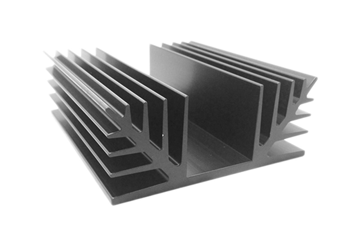 Heatsink, Universal Rectangular Alu, 1.65K/W, 75 x 88 x 35mm
