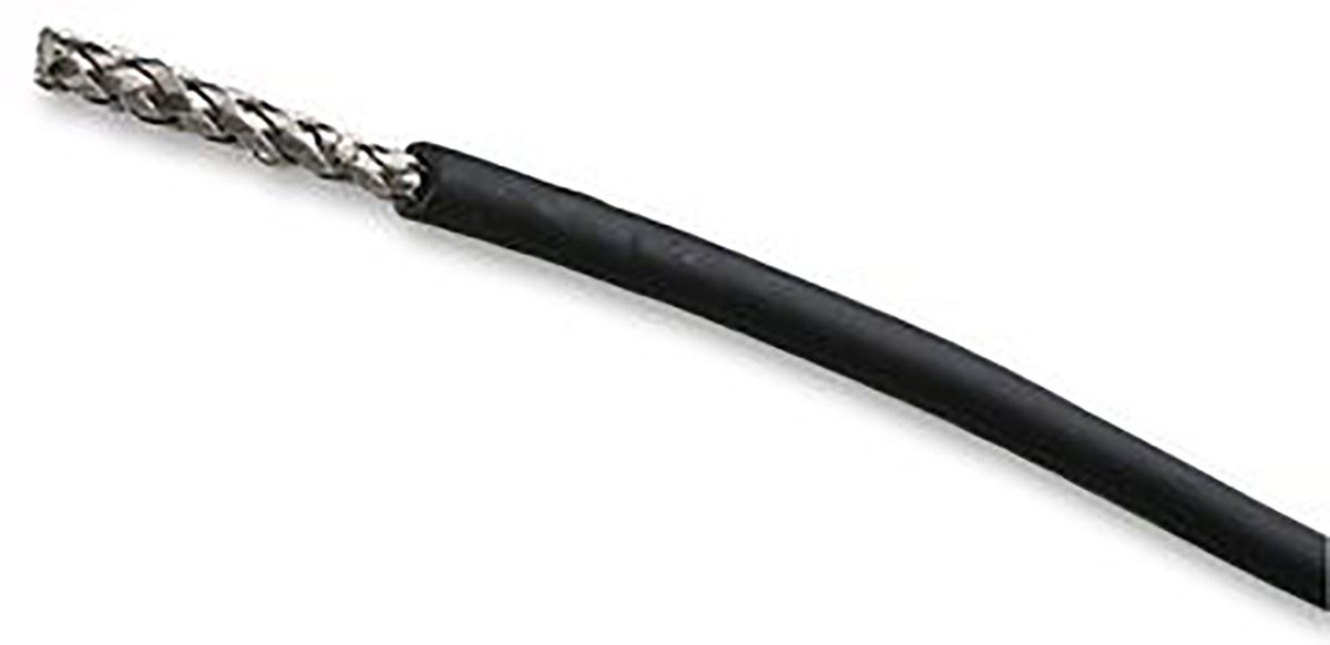 Koaxiální kabel RG178, Černá Nízká hořlavost a bez halogenů (LSZH), vnější průměr: 1.8mm 100m TE Connectivity Bez