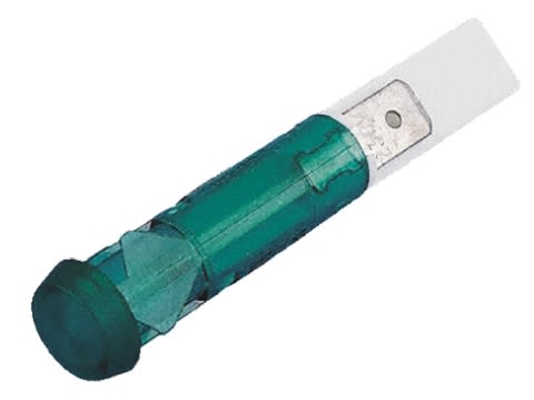 Indicatore da pannello Arcolectric (Bulgin) Ltd Verde Neon, 230V ca, Sporgente, foro da 9.5mm