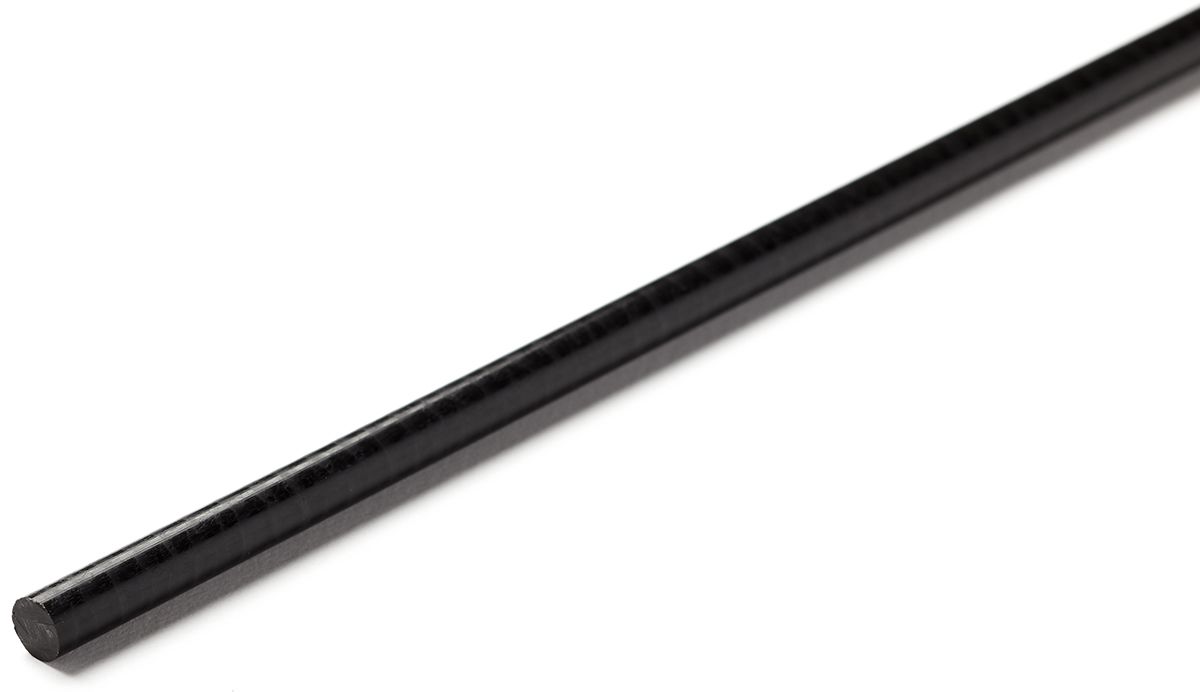 RS PRO Black Acetal Rod, 1m x 20mm Diameter
