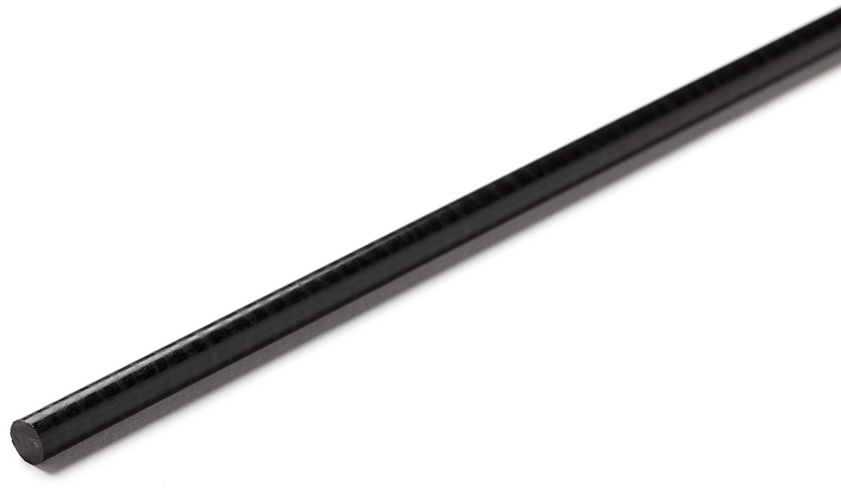 RS PRO Black Acetal Rod, 1m x 30mm Diameter