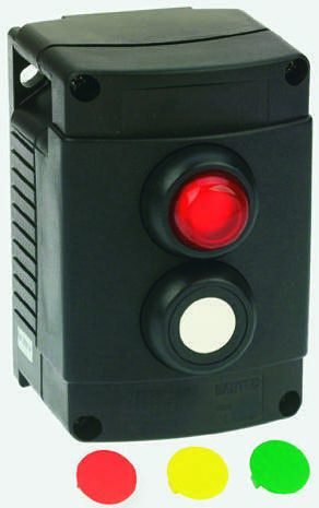Bartec Push Button Control Station, Thermoplastic, IP66, IP67