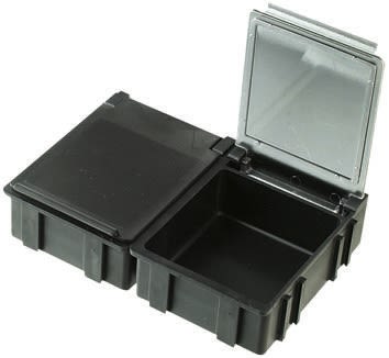 Licefa Grey, Transparent ABS Compartment Box, 21mm x 56mm x 42mm