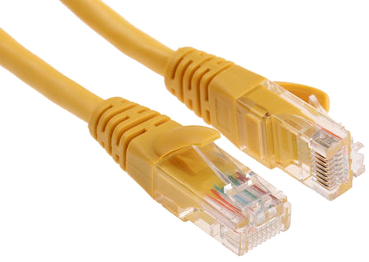 3m U/UTP, PVC Cat5e Ethernet Cable Assembly Yellow