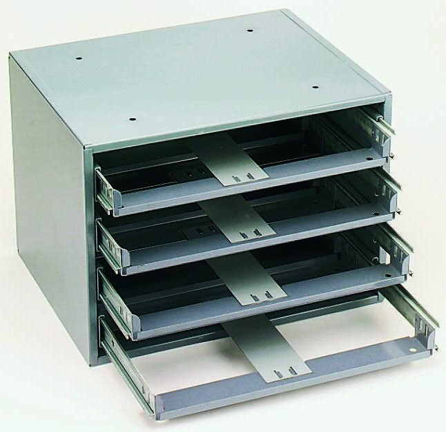 Durham 4 Cell Grey Steel Compartment Box, 381mm x 508mm x 400mm