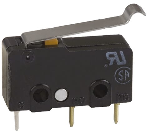 SS-01GL13-FD | Omron Simulated Roller Lever Micro Switch, PCB Terminal ...