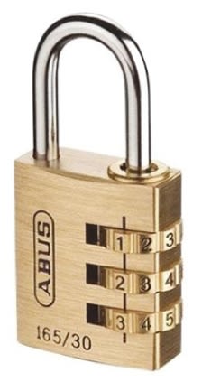 ABUS XR0165 30 All Weather Brass, Steel Combination Padlock 30mm