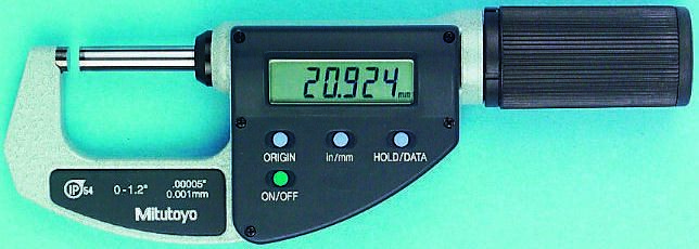 Mitutoyo 293-676-20 External Micrometer, Range 0 mm →30 mm
