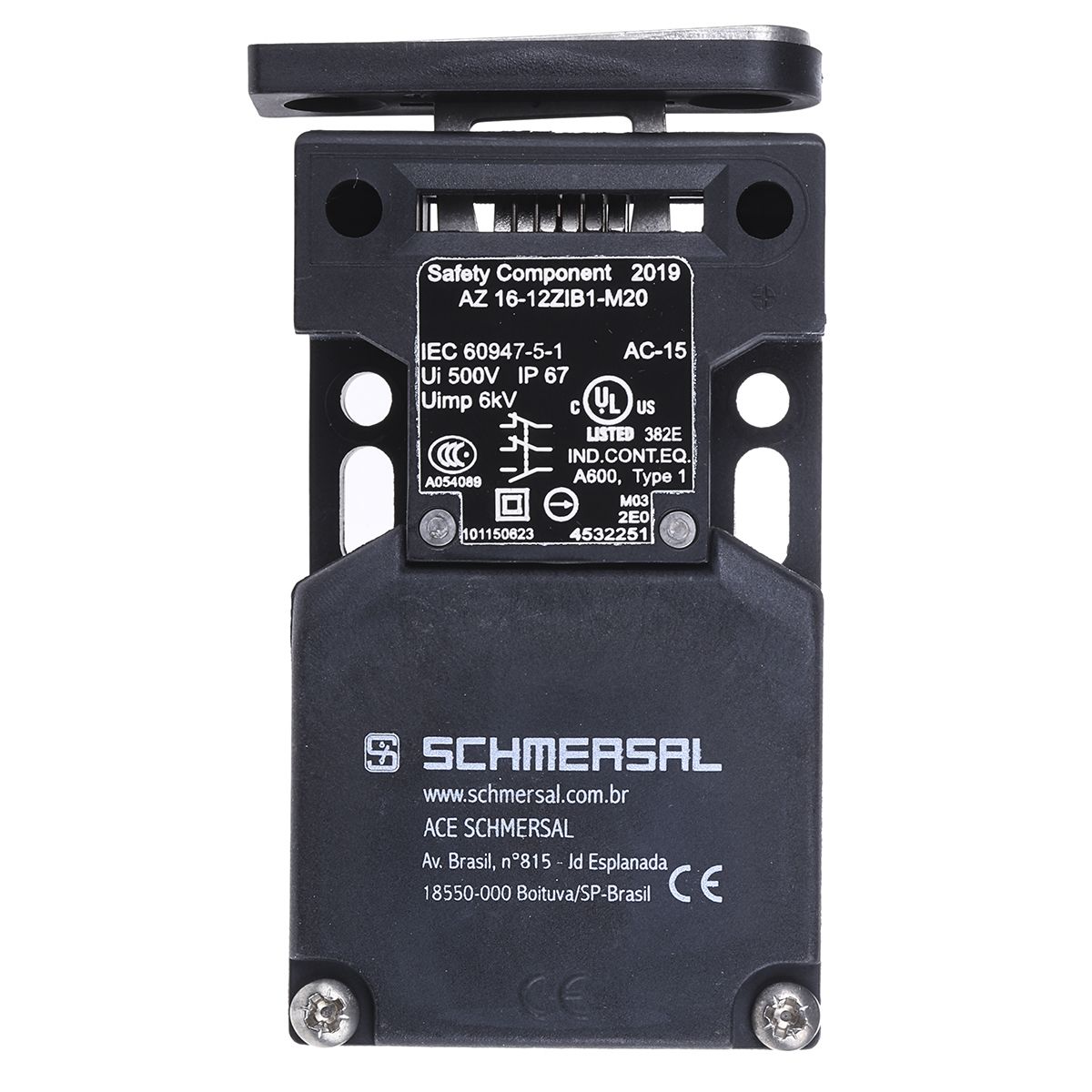 AZ1612ZIB1M20 Schmersal AZ16 Safety Interlock Switch, 2NC/1NO