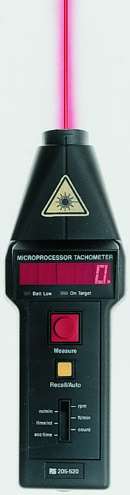 Tacómetro, Compact, CT6/LSR, ±0,05 %, Óptico, AAA, LED, 99999rpm, 3rpm, CT6/LSR