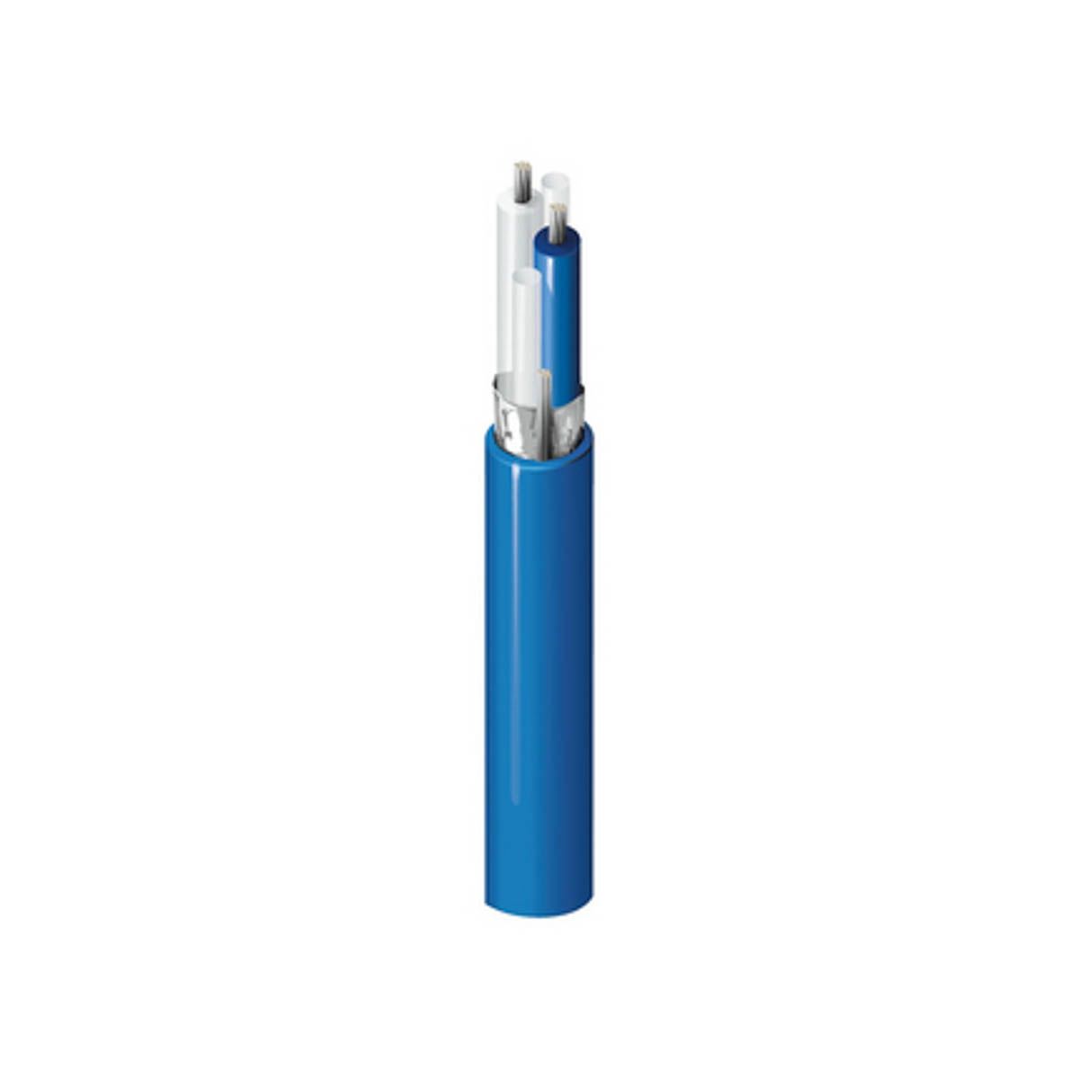 Belden Twinaxialkabel PVC Blau 30m 124 Ω PE 6.1mm 72,16 pF/m
