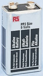RS PRO Alkaline 9V Battery PP3