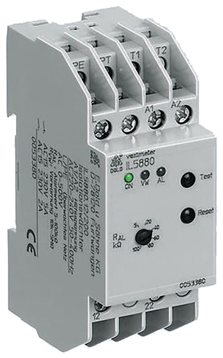 Dold DIN Rail Voltage Monitoring Relay, 0 → 500V ac, 50 → 400Hz, 1, 3 Phase, DPDT