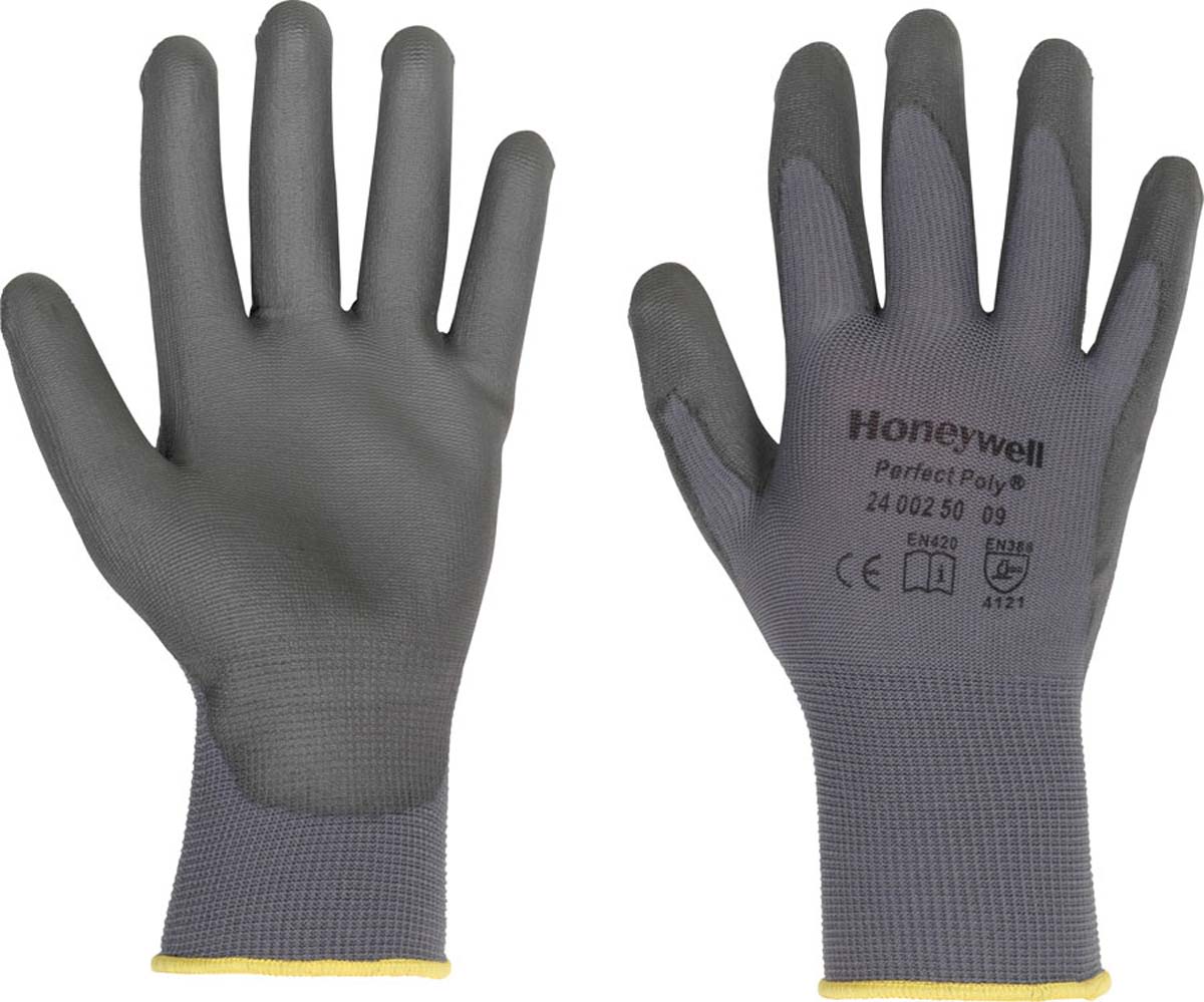 Honeywell Safety Grey Nylon General Purpose Work Gloves, Size 10, Large, Polyurethane Coating