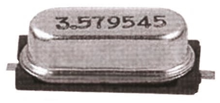 AKER 4MHz Quarz, Oberflächenmontage, ±30ppm, 18pF, B. 4.8mm, H. 4.6mm, L. 13.5mm, HC-49-US SMD, 2-Pin