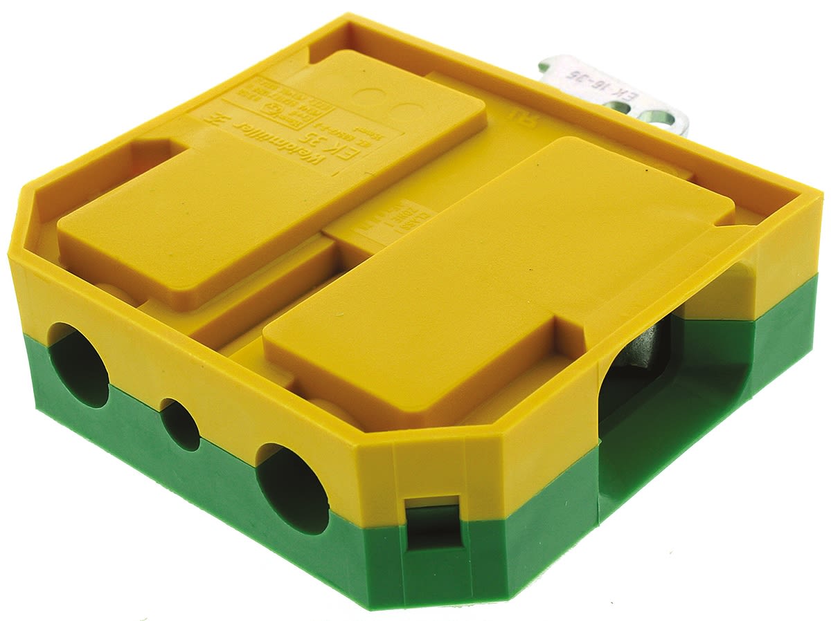 0354760000 Weidmuller 2Way EK 35 Earth Terminal Block, 6 → 2 AWG