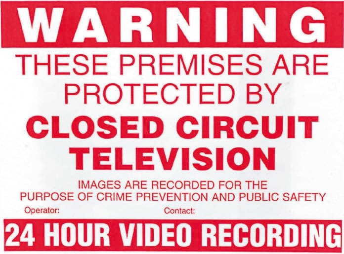 Sure24 Red PVC CCTV Sign, Warning Closed Circuit Television, English, CCTV, 400 mm x 600mm