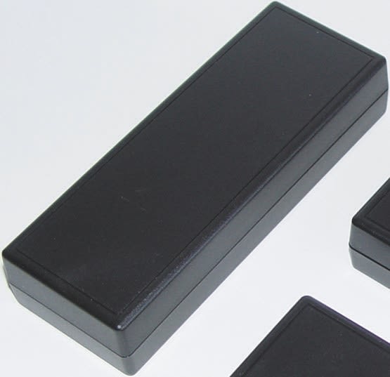 Serpac C Series Black ABS Enclosure, Black Lid, 54 x 34.9 x 14.7mm