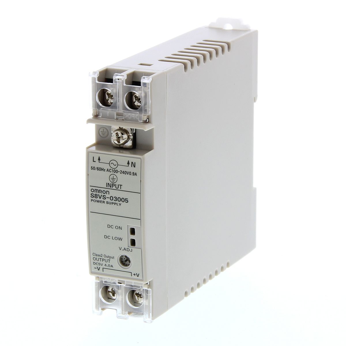 Omron S8VS Switch Mode DIN Rail Power Supply 85 → 264V ac Input, 5V dc Output, 4A 20W