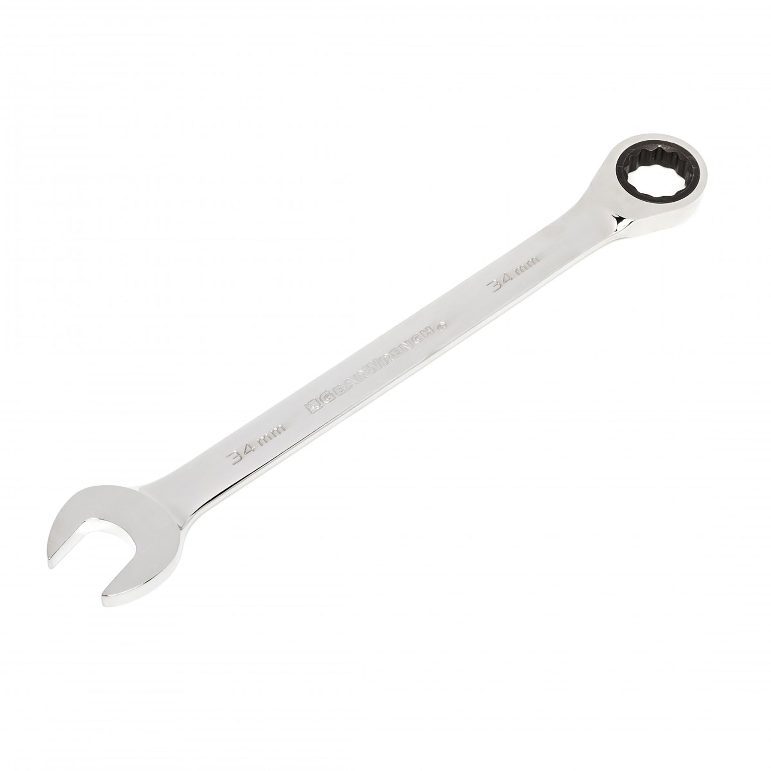 9134D | GearWrench Nickel Chrome Plated Combination Ratchet Spanner, 34 ...