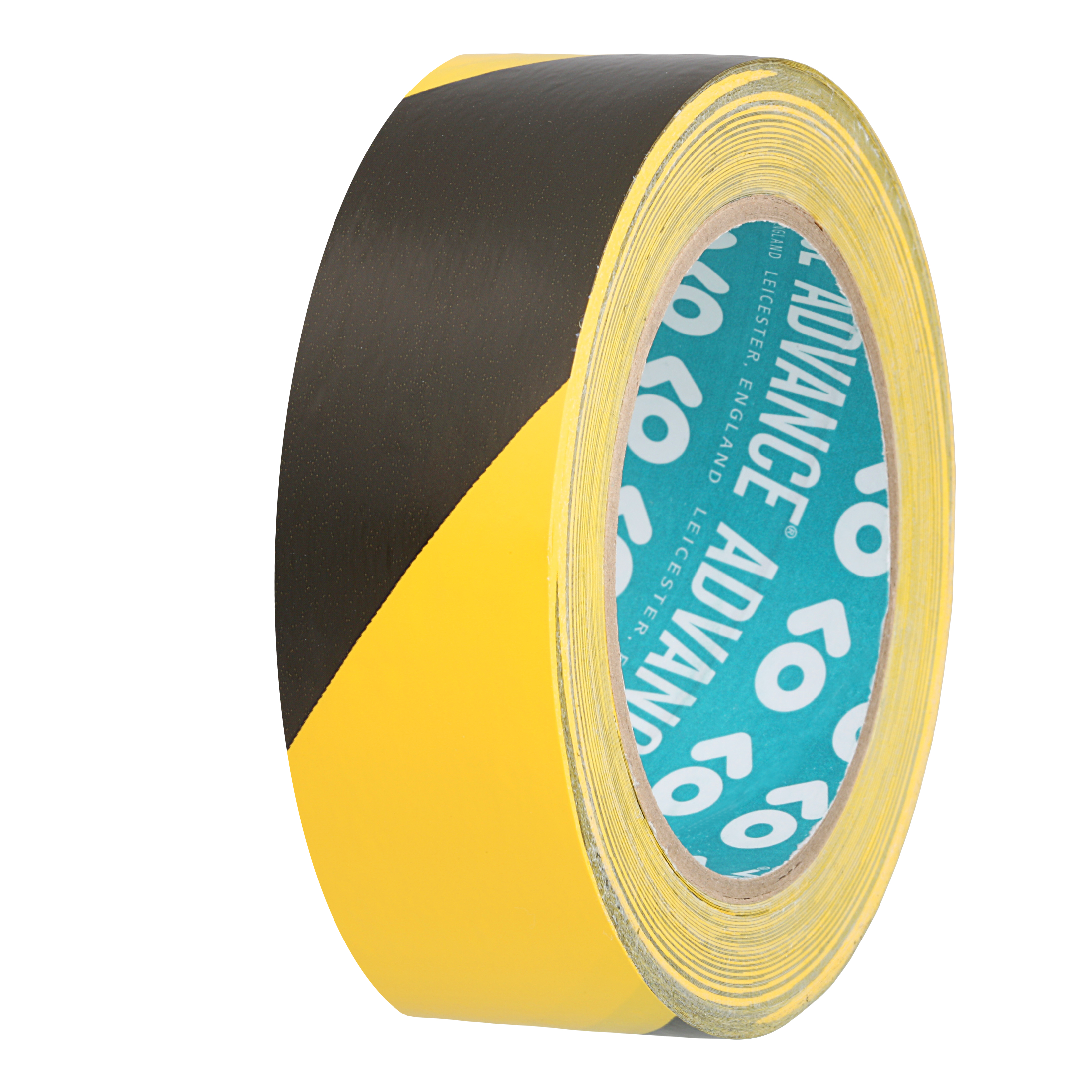 Advance Tapes AT8 Black/Yellow PVC 33m Hazard Tape, 0.14mm Thickness