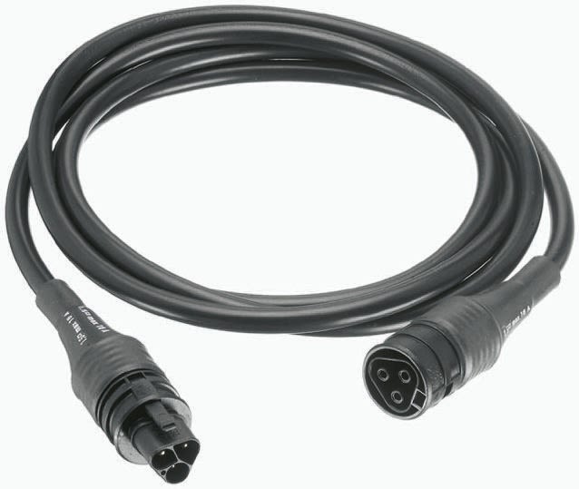 Wieland, H05W Male to Female 3 Pole Cable Assembly with a 2m Cable, Rated At 20A, 250 V