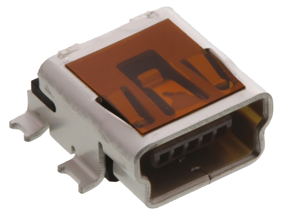 Conector USB Molex 54819-0572, Hembra, Ángulo de 90° , Montaje Superficial, Versión 2.0, 30,0 V., 1.0A, On-The-Go 54819