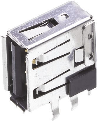 Conector USB Molex 67329-8000, Hembra, , 1 puerto puertos, Ángulo de 90° , Orificio Pasante, 1.0A 67329