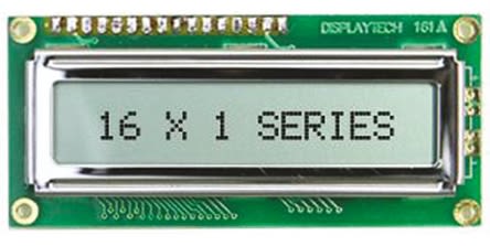 Displaytech 161A-BC-BC Alphanumeric LCD Display, Yellow on Green, 1 Row by 16 Characters, Transflective