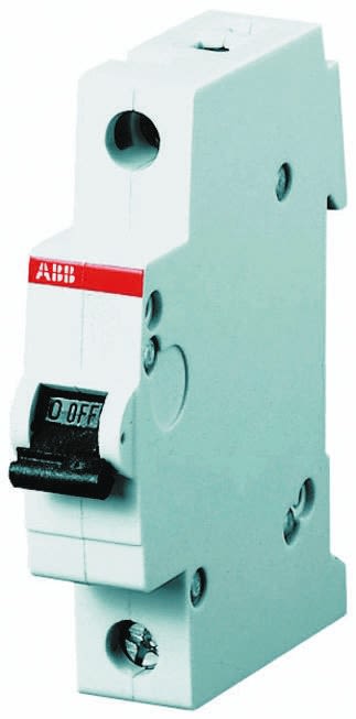 Disjoncteur ABB S200M 1P, 50A, pouvoir de coupure 10 kA, montage rail DIN