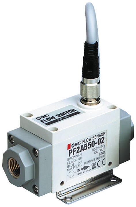 SMC Flow Controller, 50 → 500 L/min, PNP Output, 12 → 24 V dc, 1/2 in Pipe