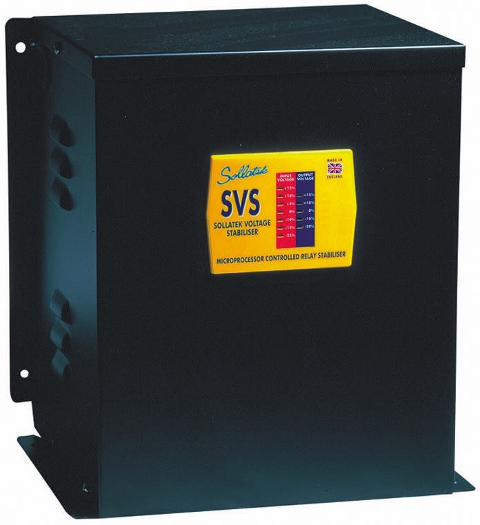 Sollatek Voltage Stabilizer 230V ac 35A Over Voltage and Under Voltage, 8050VA, Wall Mount