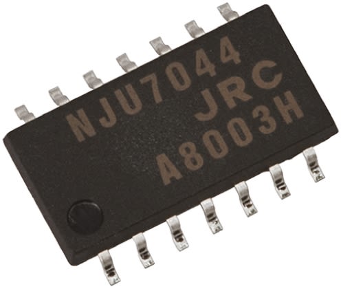NJU7044M NISSHINBO, Op Amp, 800kHz, 3 V, 5 V, 14-Pin DMP