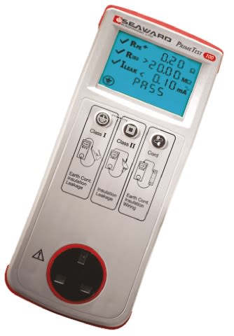 Testeur d'appareils portable Pass/Fail Seaward PrimeTest 100, Royaume-Uni, Etalonné RS