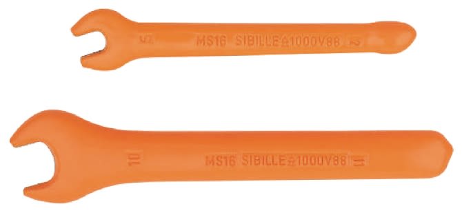 Llave abierta de terminación simple, Sibille, 19 mm, VDE/1000V
