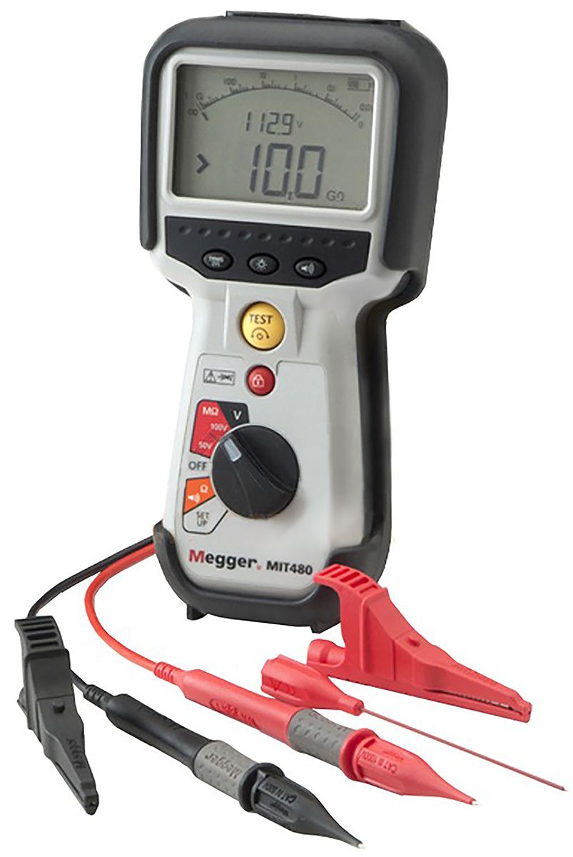 Megger MIT480, Insulation & Continuity Tester, 100V, 10GΩ, CAT IV 600 V ...