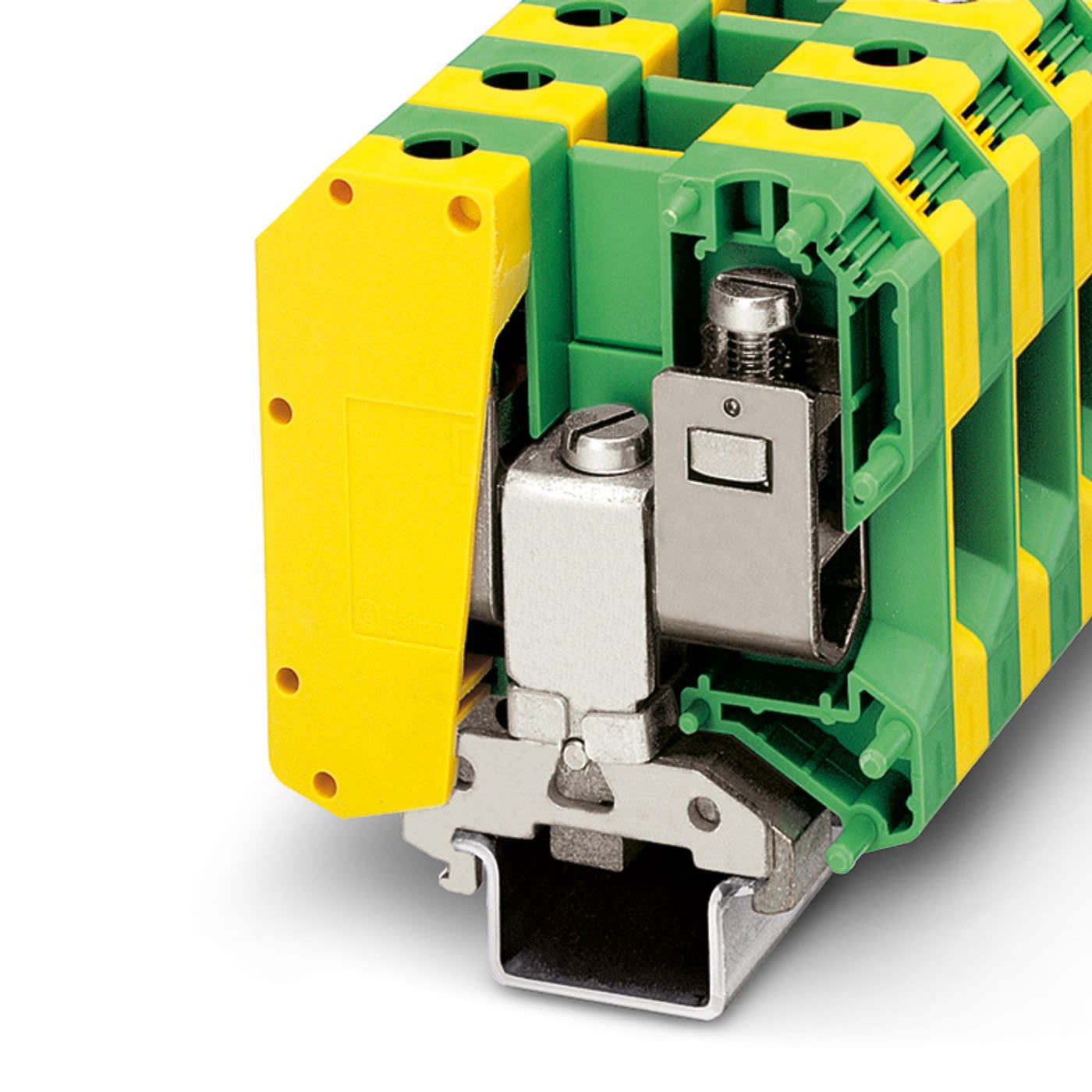 0443049 Phoenix Contact Green/Yellow USLKG 50 Earth Terminal Block