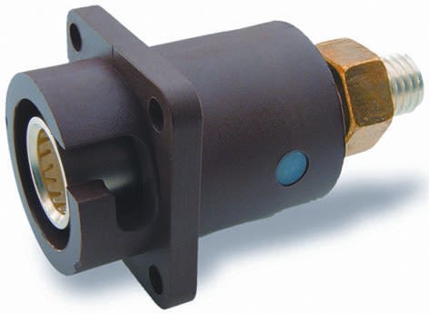 ITT Cannon, Veam Snaplock IP67 Brown Panel Mount 1P Mains Connector Socket, Rated At 250A, 1.0 kV