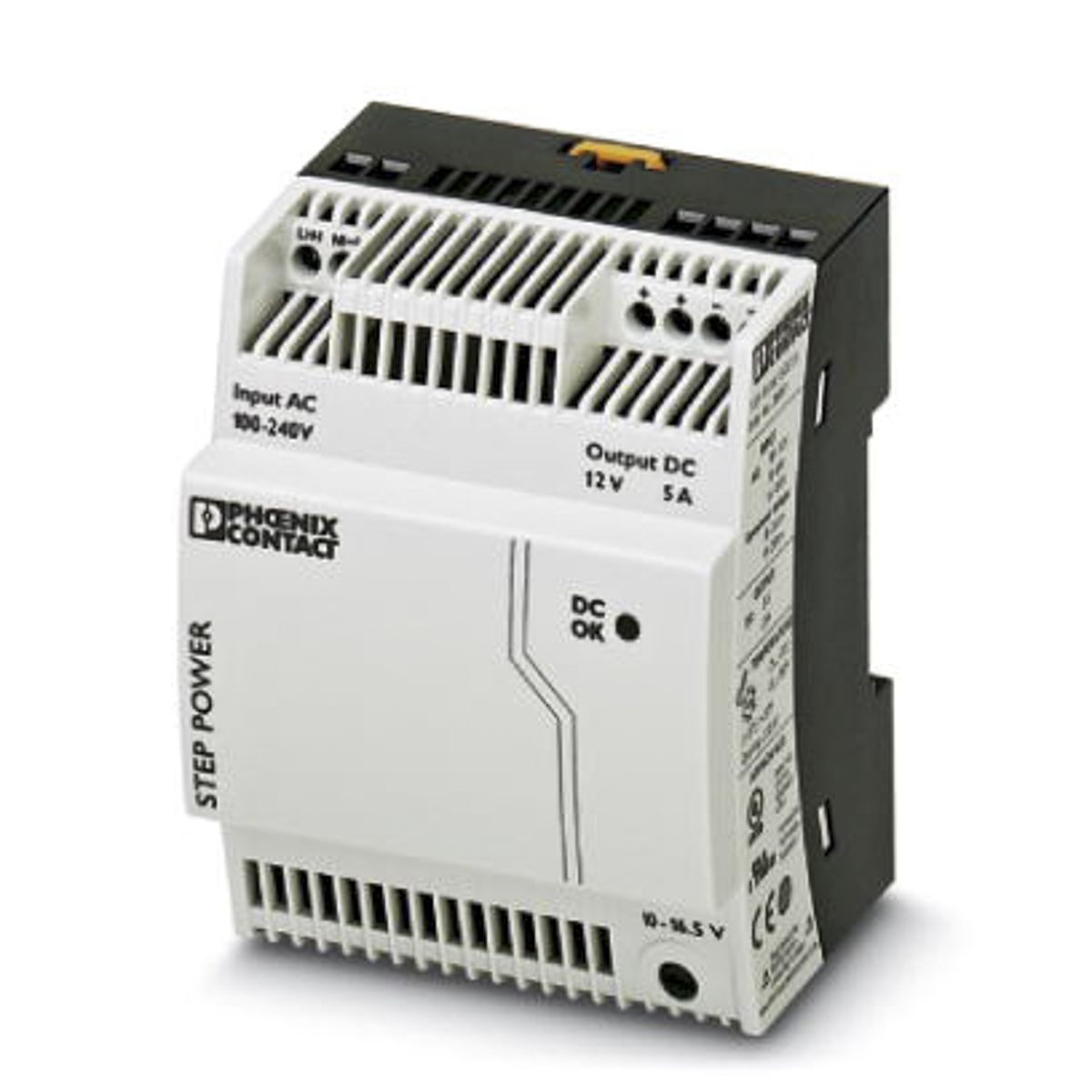 Fuente de alimentación de montaje en carril DIN Phoenix Contact, STEP-PS/1AC/12DC/5, 1 salida 12V dc 5A 60W