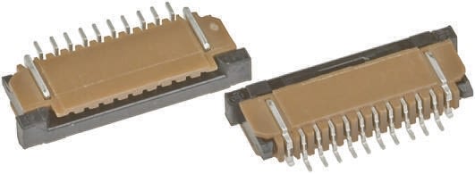 Amphenol Communications Solutions 1mm Pitch 30 Way Right Angle Female FPC Connector, ZIF Bottom Contact