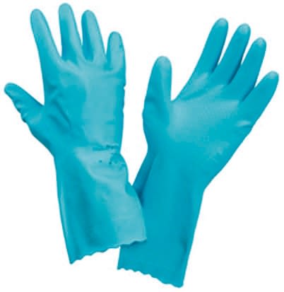 Honeywell Safety Blue Chemical Resistant Work Gloves, Size 7, Small, PVC Lining