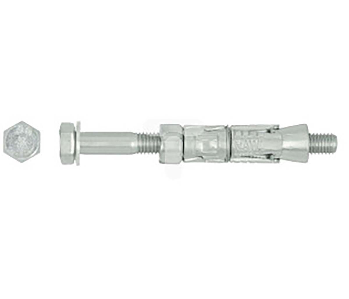 RawlPlug Steel Masonry Anchor M10 x 140mm, 16mm fixing hole