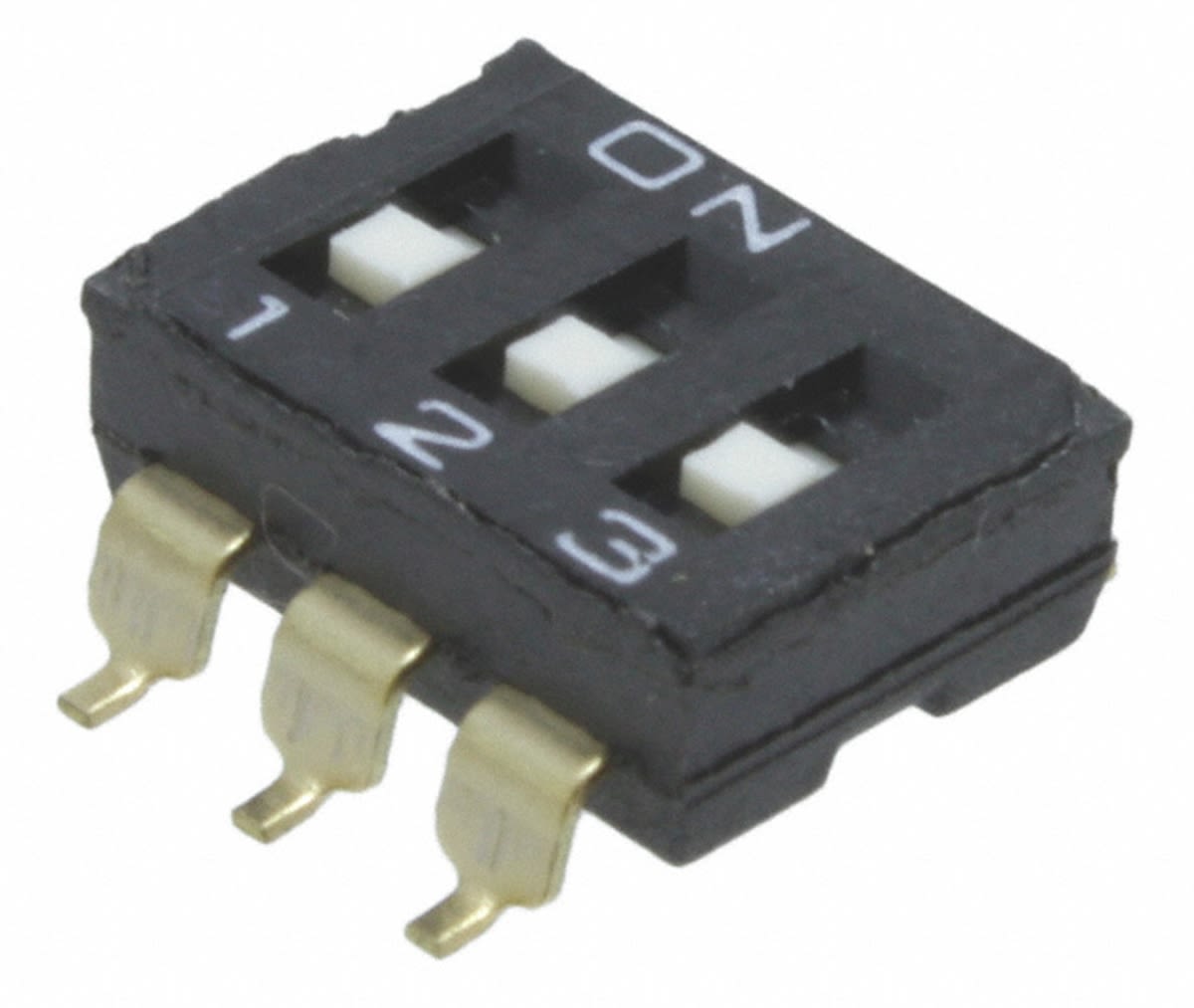 Omron DIP-Schalter Gleiter 3-stellig 3P, Kontakte vergoldet 25 mA @ 24 V dc, bis +70°C