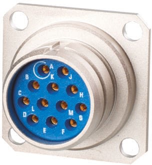 Amphenol Ecta133 Panel Mount Connector, 19 Contacts, Socket