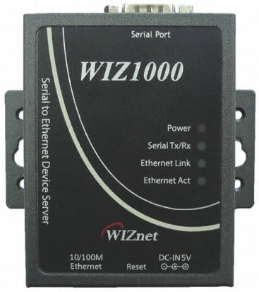 WIZnet Inc WIZ1000 Interface Adapter, 10/100 Ethernet, RJ45, RS232
