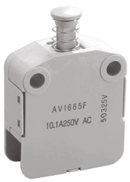 Safety Interlock Switch Plunger, SPST-NC 10.1 A @ 250 V ac, -25 → +85°C